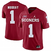 Oklahoma Sooners 1 Kyler Murray Red College Football Jersey Dzhi,baseball caps,new era cap wholesale,wholesale hats